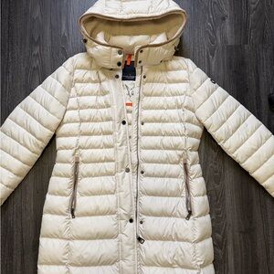 Fuchs & Schmitt Cream Quilted Long Puffer Coat